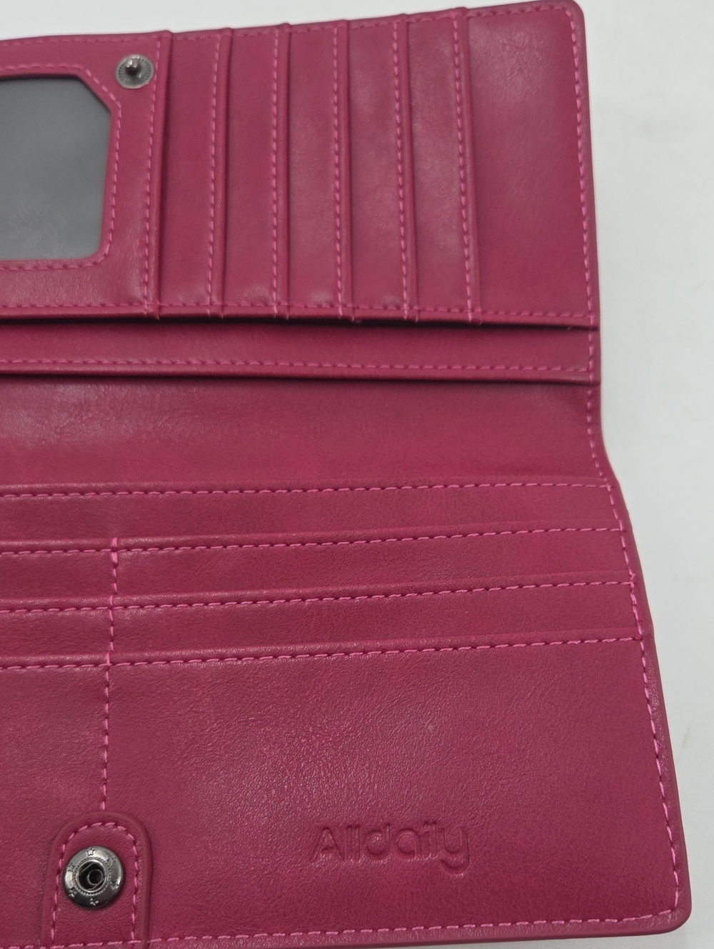 Slim RFID blocking Wallet in Raspberry Pink - Picture 10 of 16
